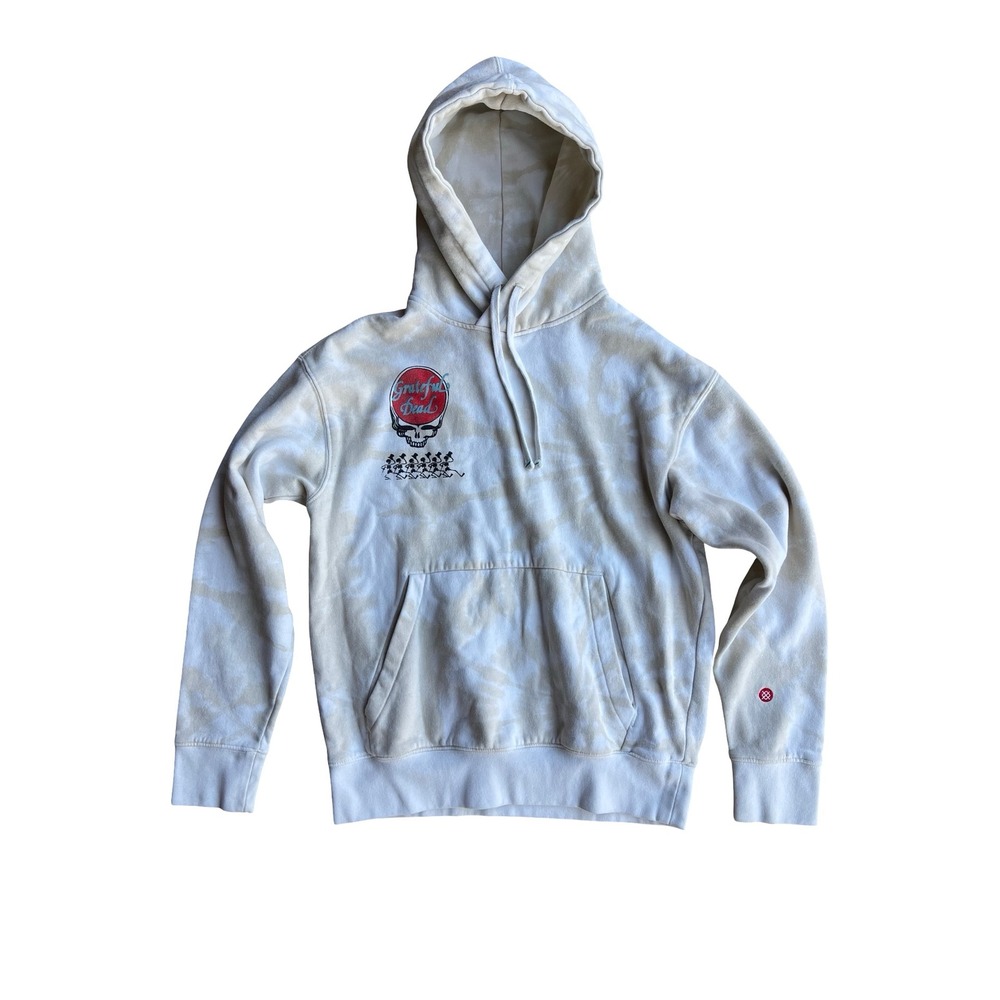 Stance x Grateful Dead Tie Dye Cream XS Unisex Hoodie Bertha Steal Your Face SYF